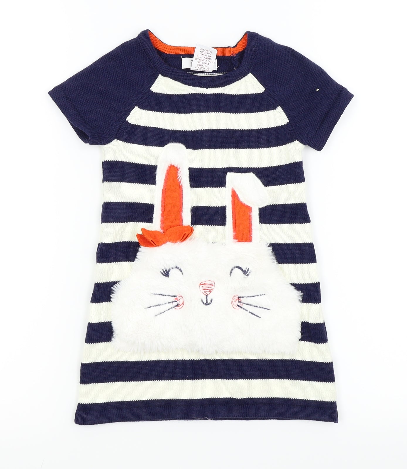 Miss Mona mouse Boys Blue Striped  Fit & Flare  Size 18-24 Months
