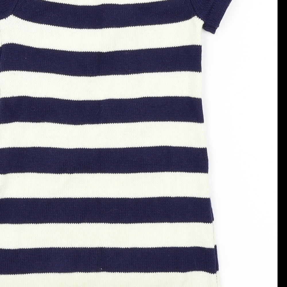 Miss Mona mouse Boys Blue Striped  Fit & Flare  Size 18-24 Months