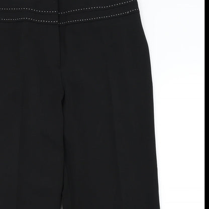 Womens UK Size 14 South Regular Fit Capri Black Trousers