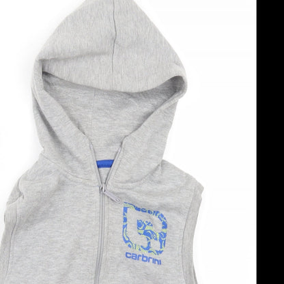 Carbrinii Boys Grey   Full Zip Hoodie Size 6-7 Years
