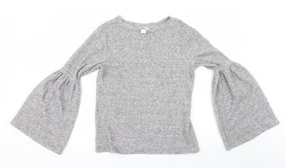 H&M Womens Grey   Pullover Jumper Size S  - Flare sleeve