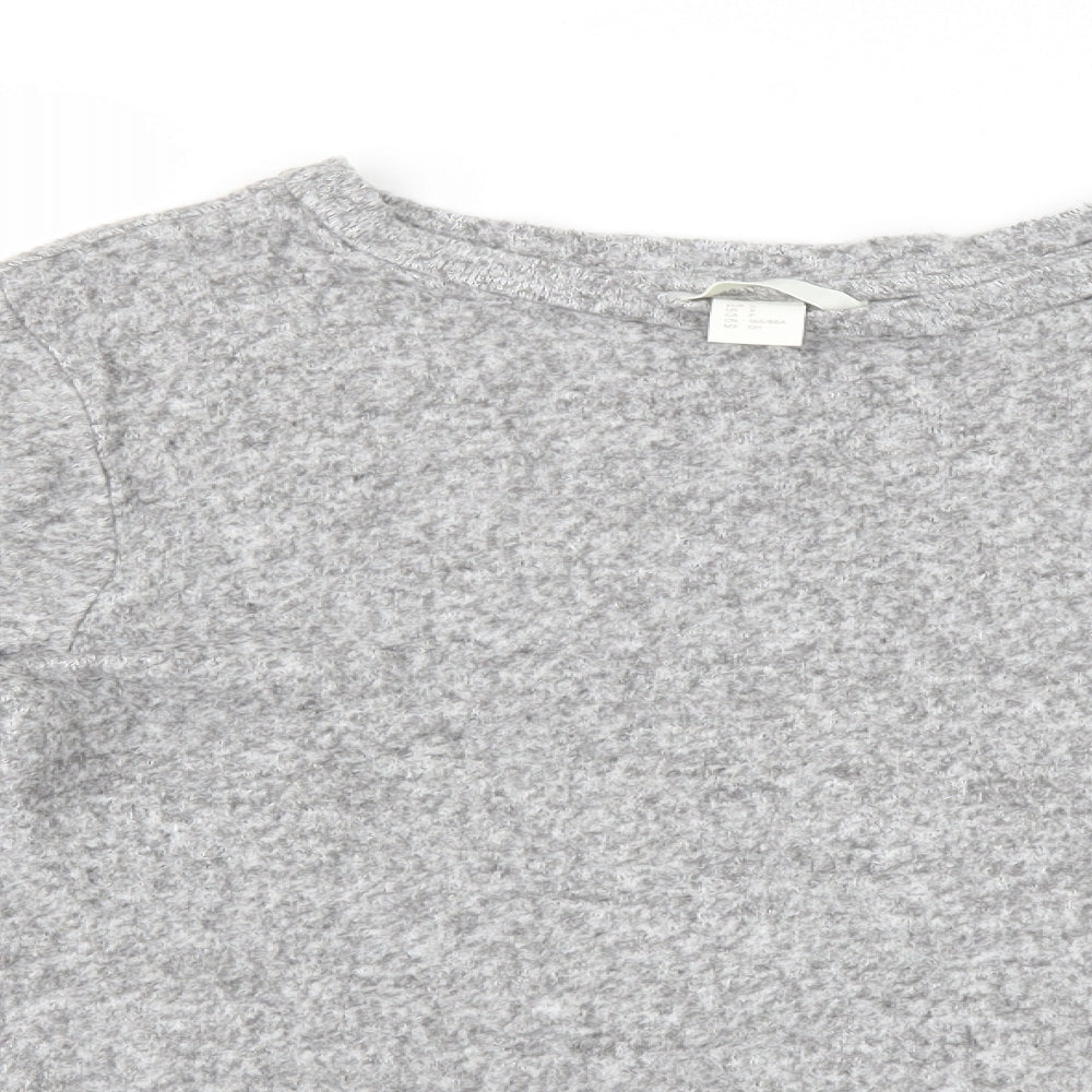 H&M Womens Grey   Pullover Jumper Size S  - Flare sleeve
