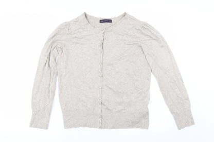 Marks and Spencer Womens Beige   Cardigan Jumper Size 12