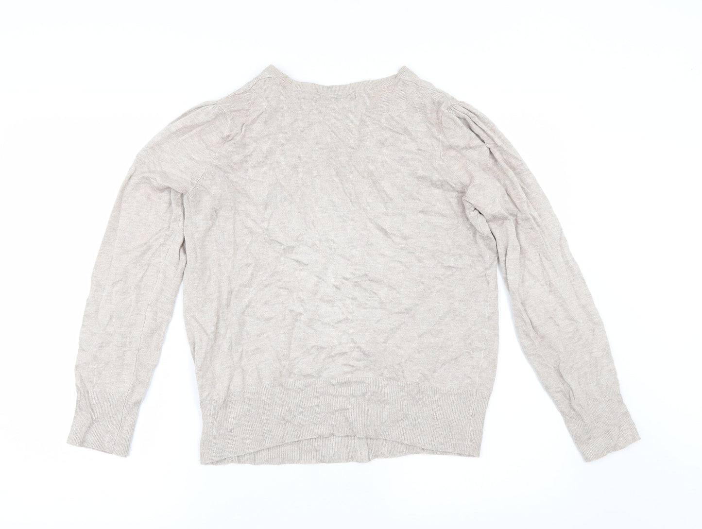 Marks and Spencer Womens Beige   Cardigan Jumper Size 12