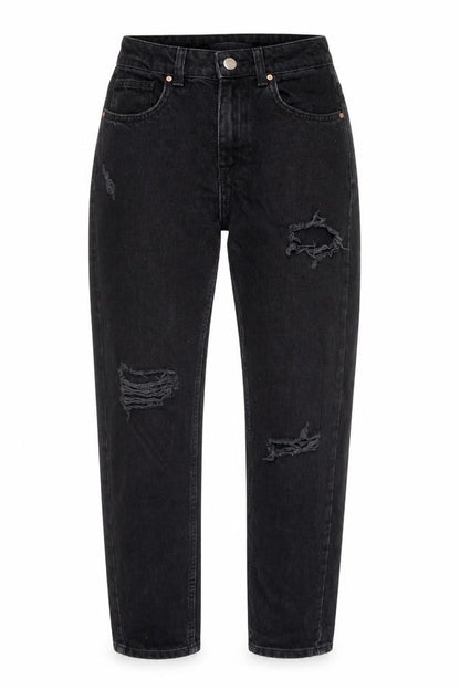 Womens UK Size 6 Denim Co. Regular Fit Straight Black Jeans