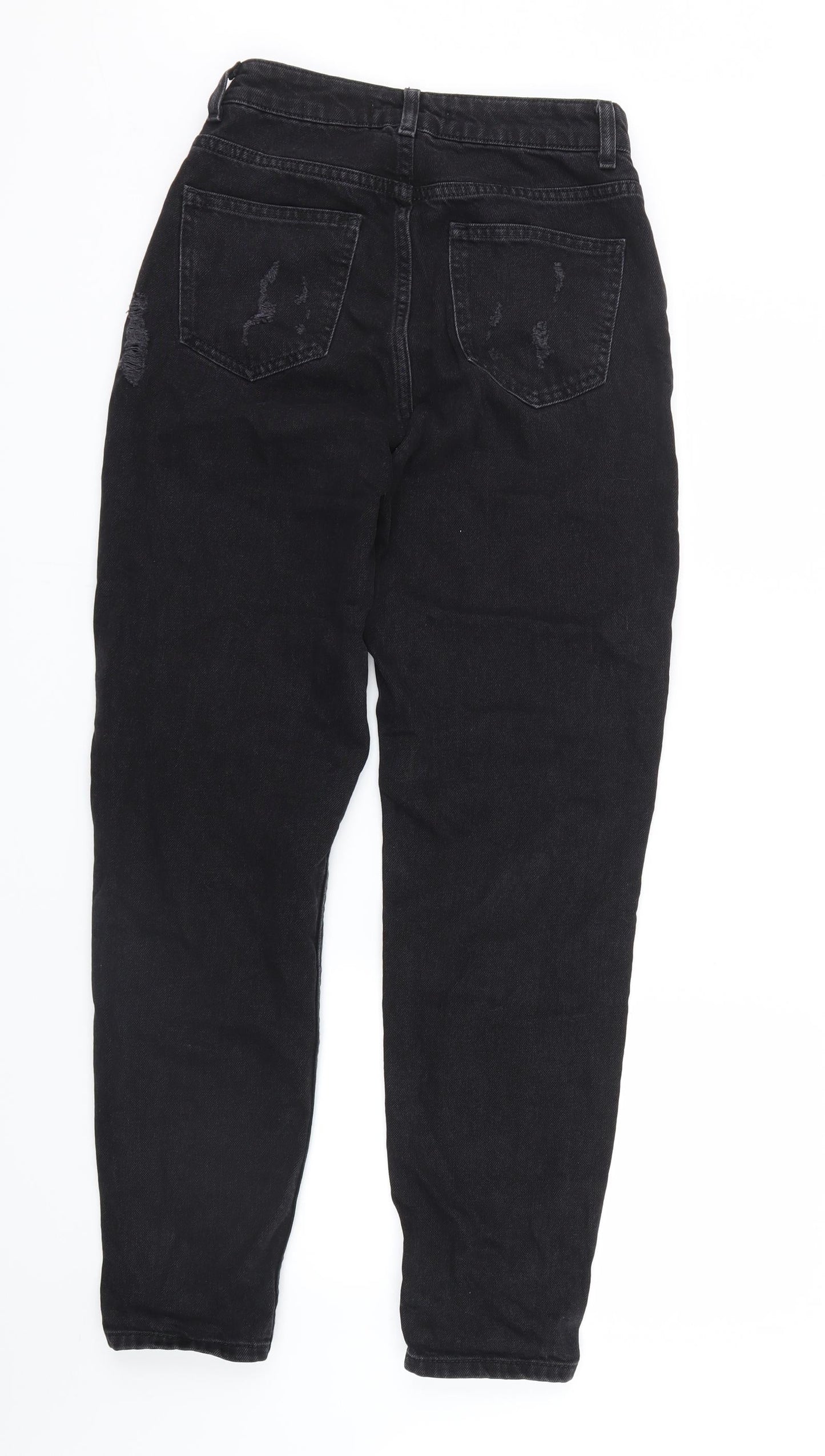 Denim Co. Womens Black  Denim Straight Jeans Size 6 L28 in