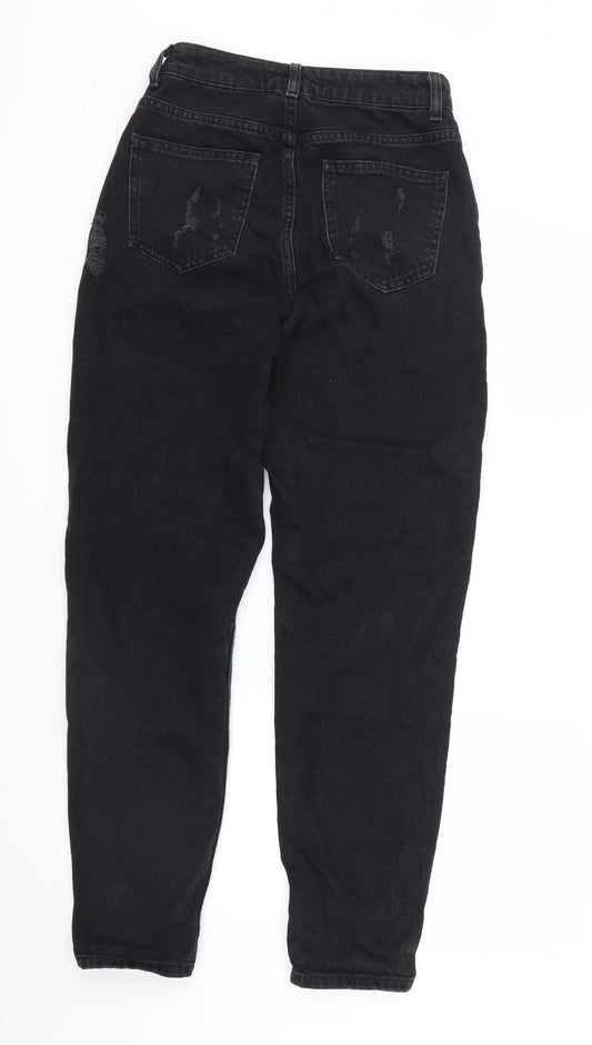 Denim Co. Womens Black  Denim Straight Jeans Size 6 L28 in