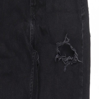 Denim Co. Womens Black  Denim Straight Jeans Size 6 L28 in