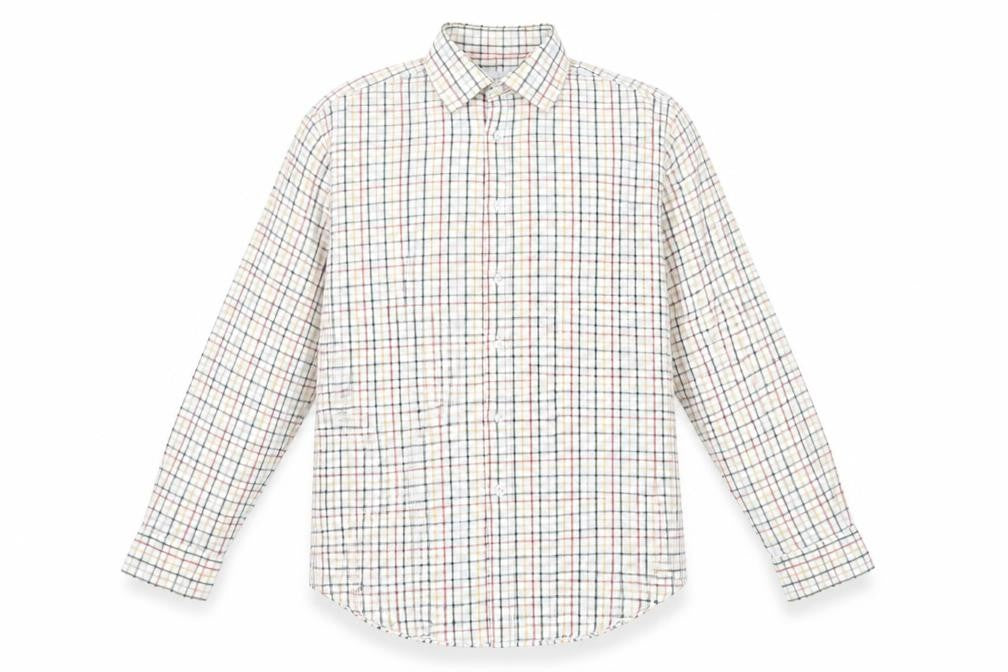 Mens UK Size 17 John M. Cotton Green  Button-Up Long Sleeve Casual Shirt