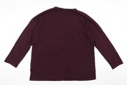 H&M Mens Purple  Knit Pullover Jumper Size L