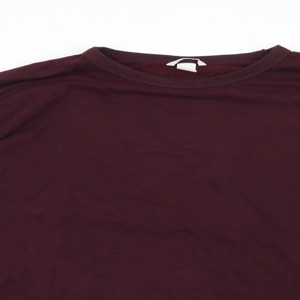 H&M Mens Purple  Knit Pullover Jumper Size L