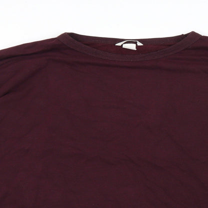 H&M Mens Purple  Knit Pullover Jumper Size L