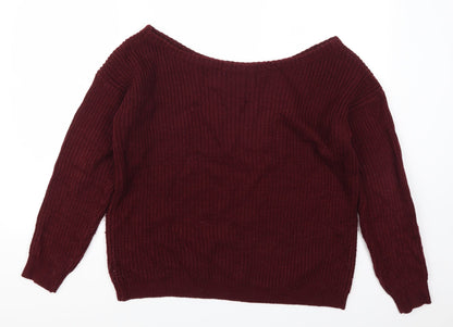 Missguided Womens Red   Pullover Jumper Size M