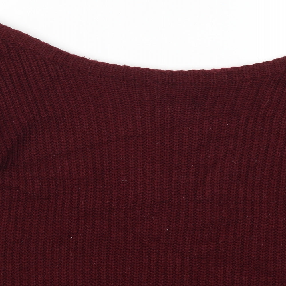Missguided Womens Red   Pullover Jumper Size M