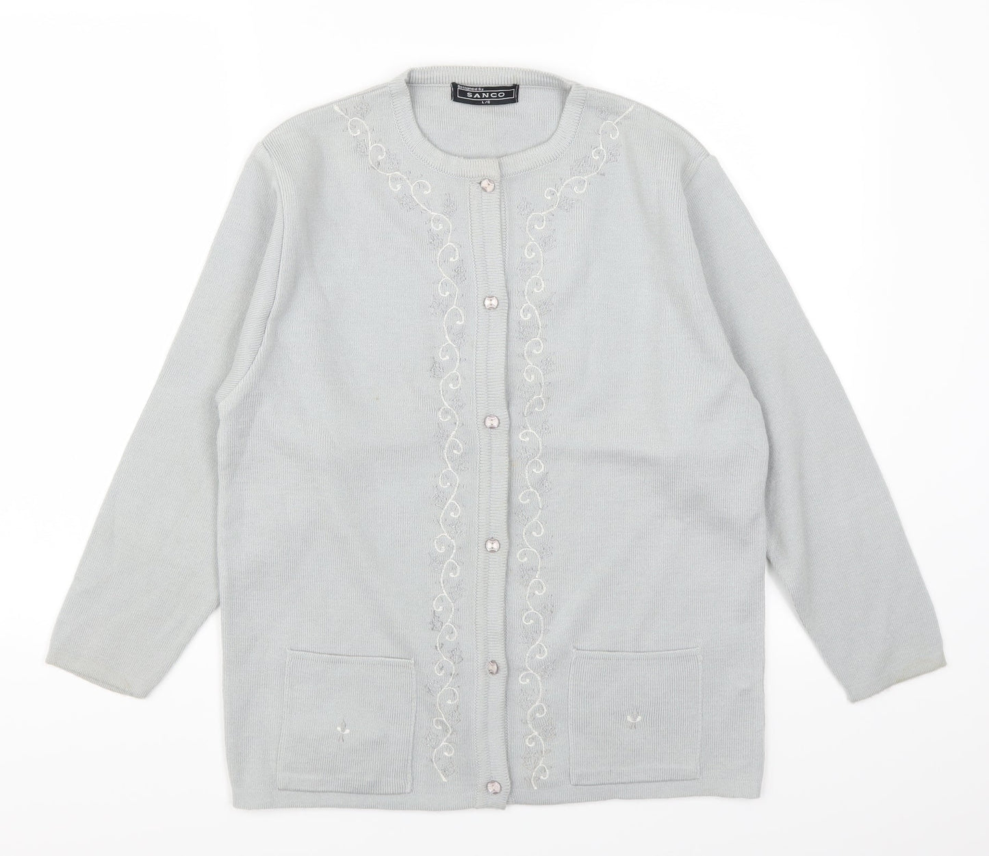 Sanco Womens Grey   Cardigan Jumper Size L