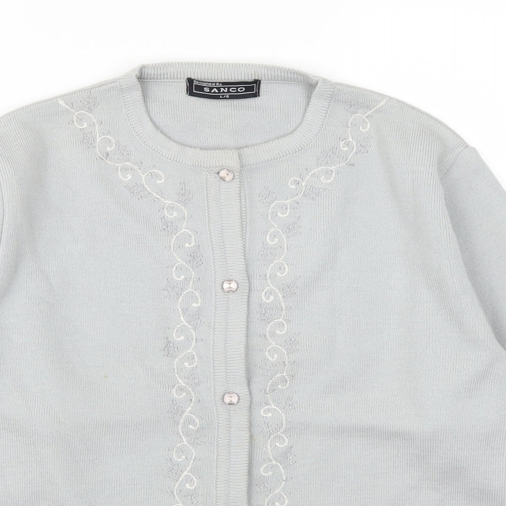 Sanco Womens Grey   Cardigan Jumper Size L