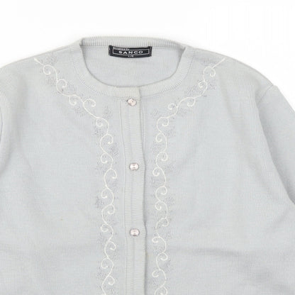 Sanco Womens Grey   Cardigan Jumper Size L