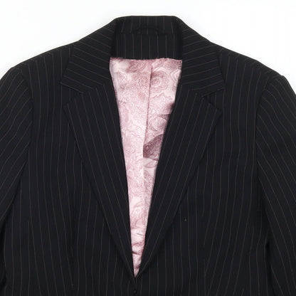 Dorothy Perkins Womens Black Striped  Jacket Suit Jacket Size 10