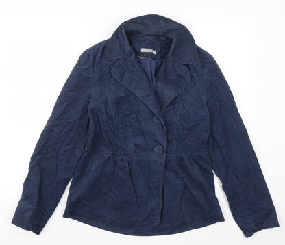 Womens UK Size 12 Marks and Spencer Blue Pea Coat