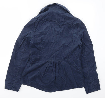 Womens UK Size 12 Marks and Spencer Blue Pea Coat
