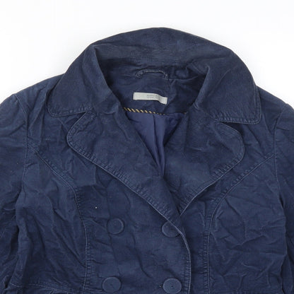 Womens UK Size 12 Marks and Spencer Blue Pea Coat