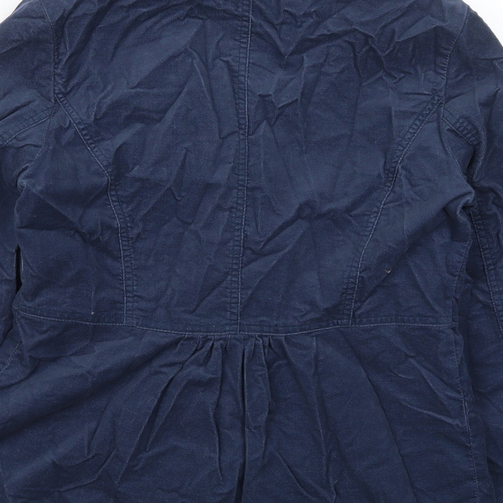 Womens UK Size 12 Marks and Spencer Blue Pea Coat