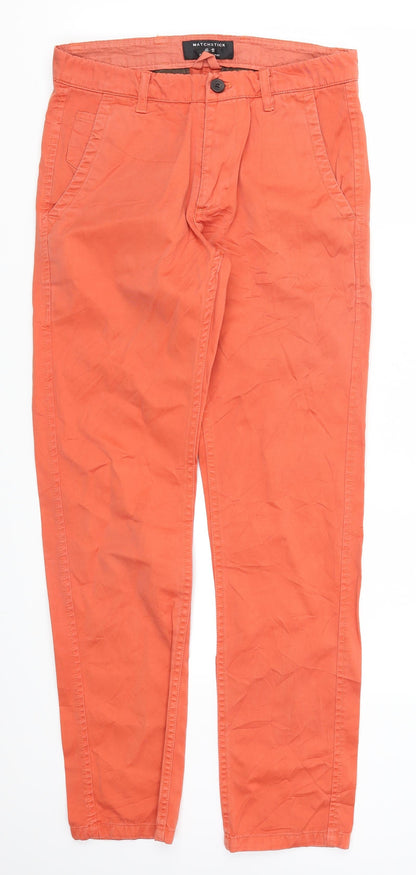 Matchstick Womens Orange   Chino Trousers Size 29 L29 in
