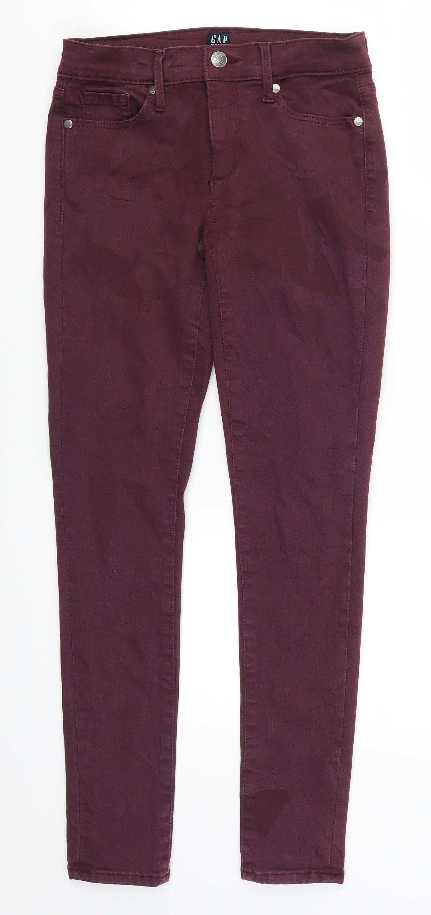 Gap Womens Purple  Denim Skinny Jeans Size 24 in L26 in