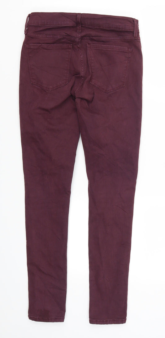 Gap Womens Purple  Denim Skinny Jeans Size 24 in L26 in