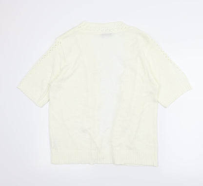 Ellie Louise Womens Ivory   Cardigan Jumper Size M