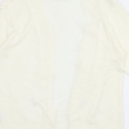 Ellie Louise Womens Ivory   Cardigan Jumper Size M