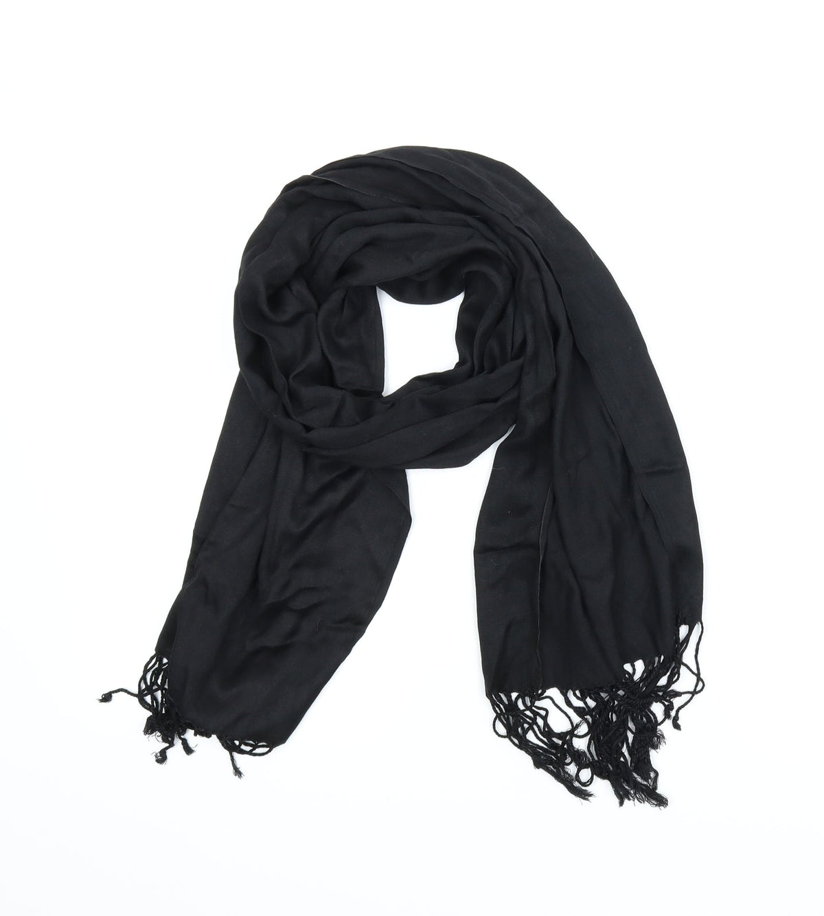 Front view of Matalan unisex black scarf