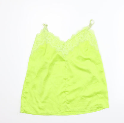 Preworn Womens Green Solid  Cami Pyjama Top Size S
