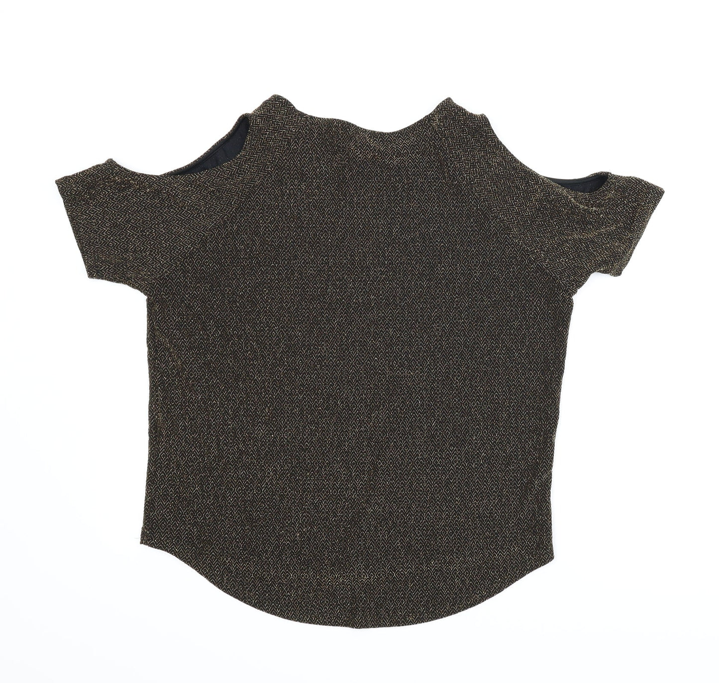 Womens UK Size 10 New Look Gold Basic Blouse