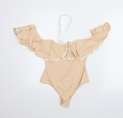 PRETTYLITTLETHING Womens Pink   Leotard One-Piece Size 10