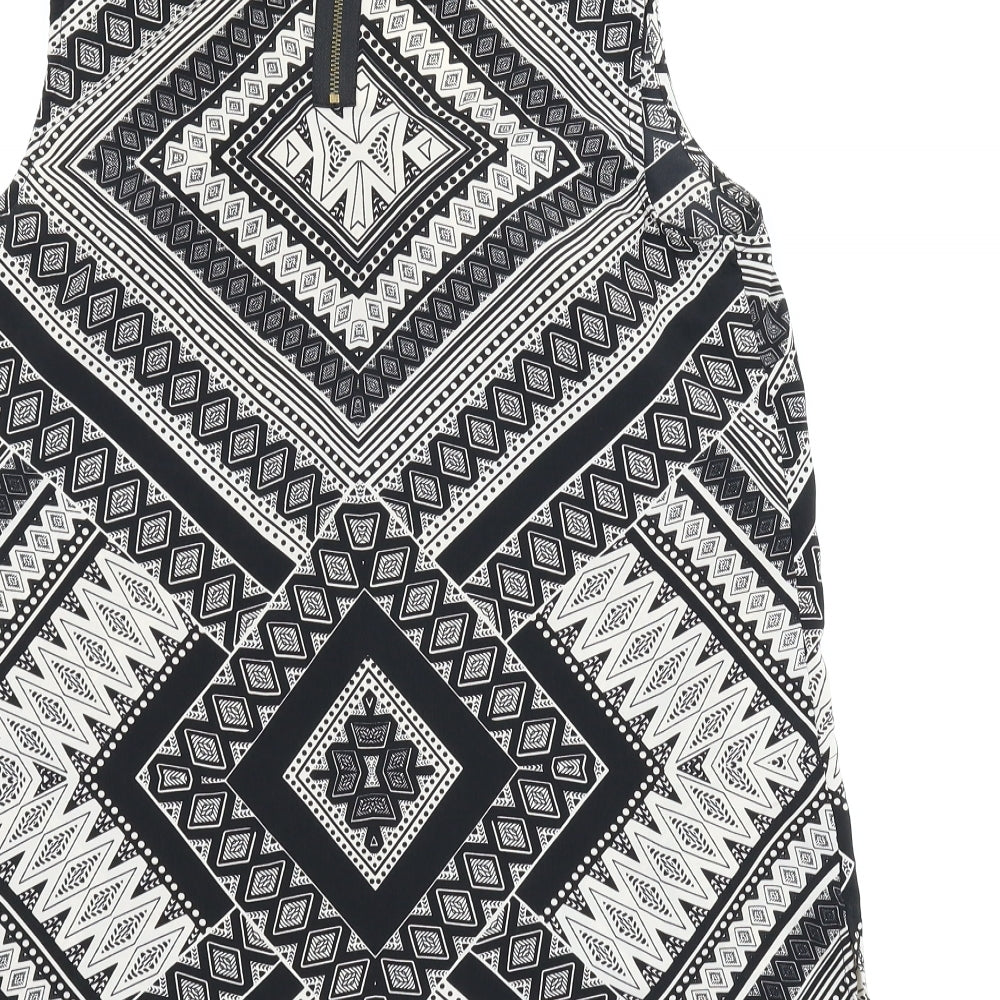 F&F Womens Black Argyle/Diamond  Basic Blouse Size 14