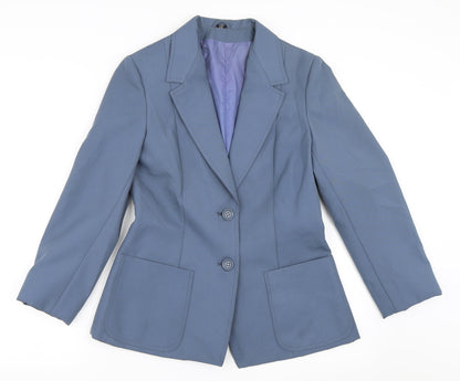 Telemac  Womens Blue   Jacket Blazer Size 12