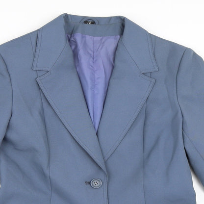 Telemac  Womens Blue   Jacket Blazer Size 12