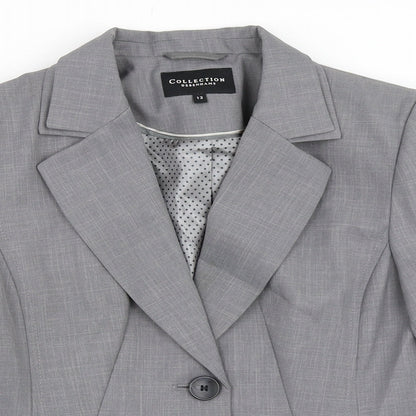 Debenhams Womens Grey   Jacket Blazer Size 12