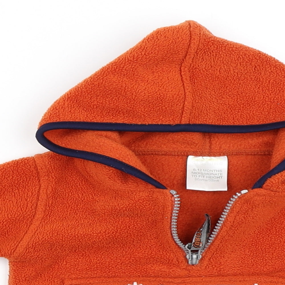 ADISPORT Boys Orange  Fleece Pullover Jumper Size 6-9 Months