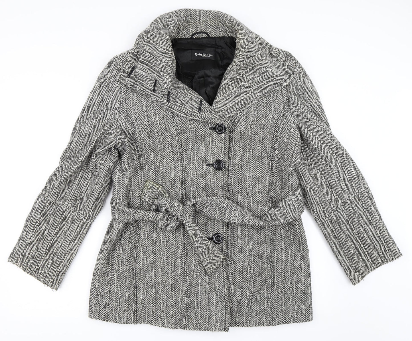 Womens UK Size 14 Betty Barclay Grey Overcoat