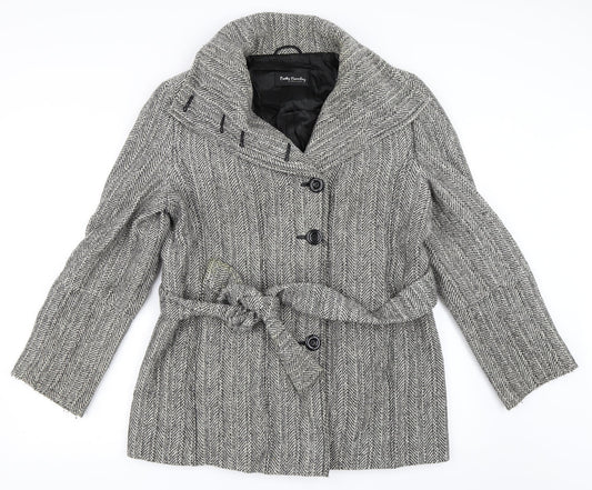 Betty Barclay Womens Grey   Overcoat Coat Size 14
