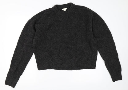 H&M Womens Grey   Pullover Jumper Size S