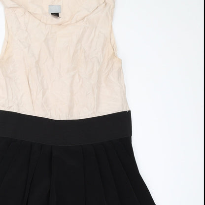 H&M Womens Black   Skater Dress  Size 40
