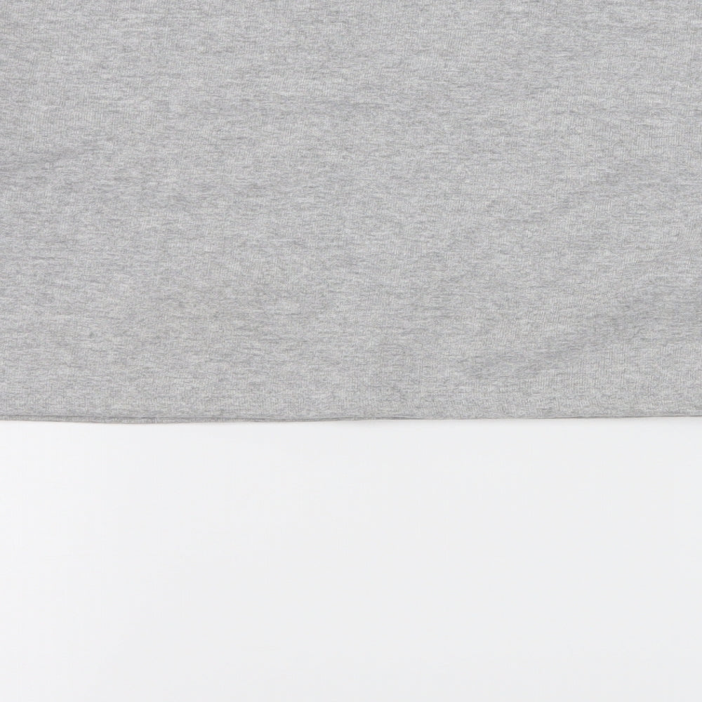 Boohoo Womens Grey  Jersey Pullover Sweatshirt Size M