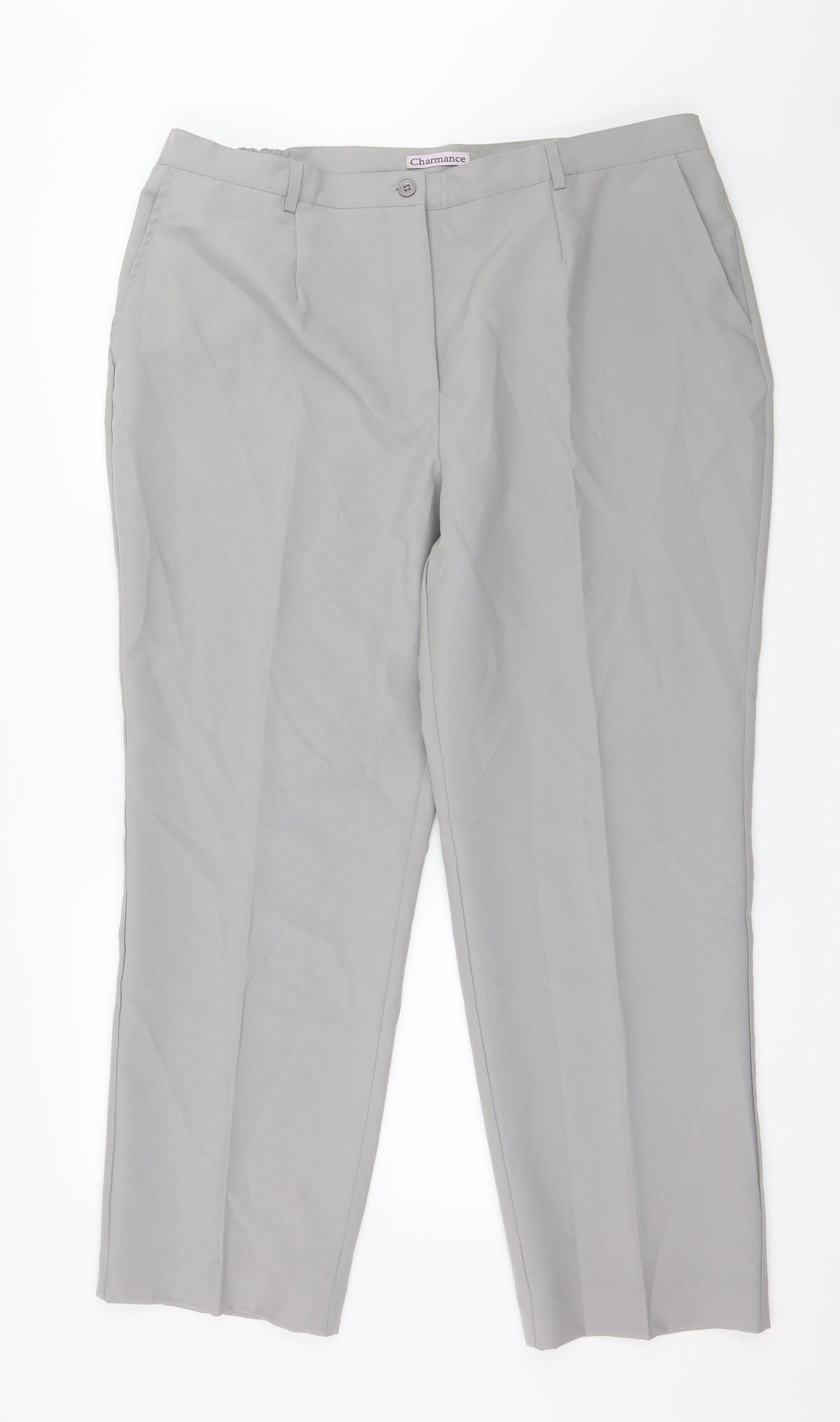 Charmance Womens Grey   Trousers  Size 22 L28 in