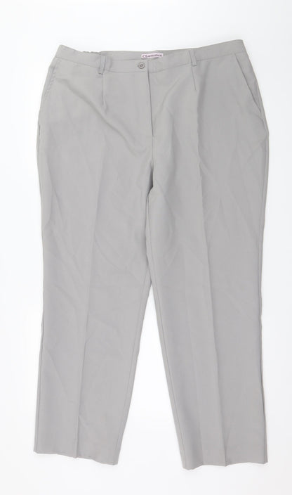 Charmance Womens Grey   Trousers  Size 22 L28 in