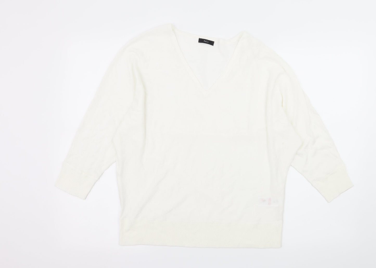 M&Co Womens Ivory  Knit Pullover Jumper Size 10