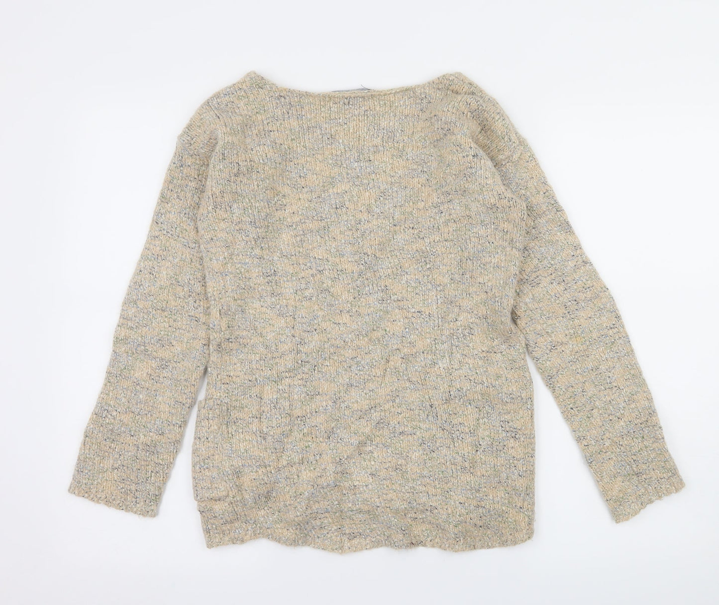 Papaya Womens Beige  Knit Pullover Jumper Size 8