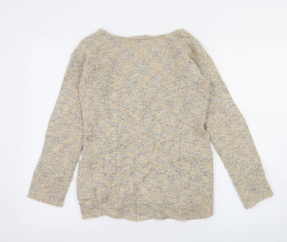 Papaya Womens Beige  Knit Pullover Jumper Size 8